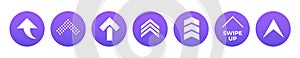 Template swipe up buttons colorful gradient. Web buttons, app