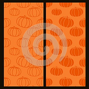 Template with two versions of the pumpkin