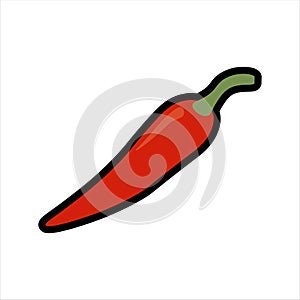 Illustration of Red Chili Vegetables