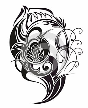 Tribal Tattoo Design Element. Vector illustrati for your design. photo