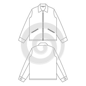 Template vietnam jacket vector illustration flat design outline clothing photo