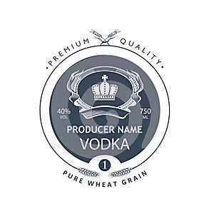 Template vodka label