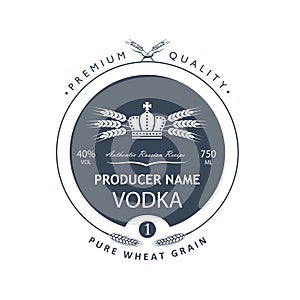 Template vodka label