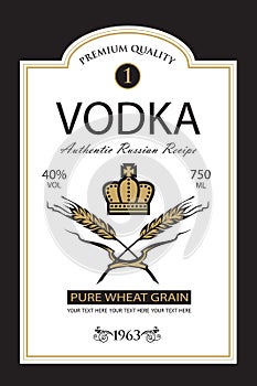 Template vodka label