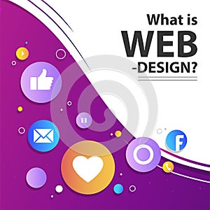 Template web banner modern design gradient stylish social media world