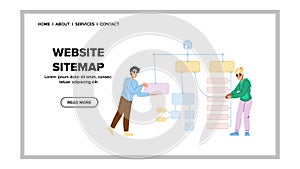template website sitemap vector