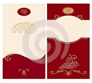 Template for wine labels