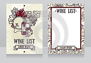 Template for the wine list