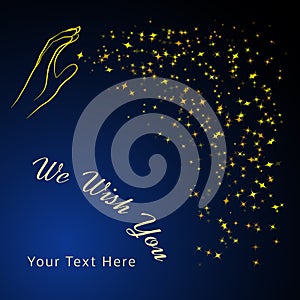 Template for wishes or congratulation card