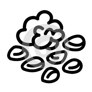 Pop corn kernels vector icon illustration