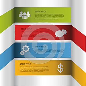 Template for your business presentation. Vector steps