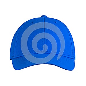 Template for your design blank blue baseball cap isolated on white background with clipping path