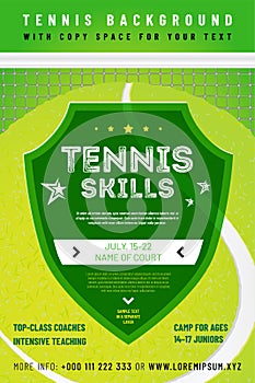 Template for your tennis design with sample text