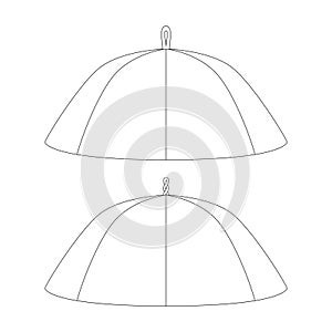 Template zucchetto hat vector illustration flat design photo