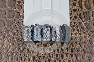 Manicure templates on brown 6