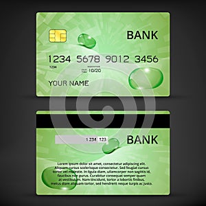 Templates of credit cards design photo