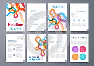 Templates. Design Set of Web, Mail, Brochures