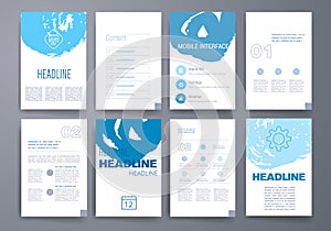 Templates. Design Set of Web, Mail, Brochures