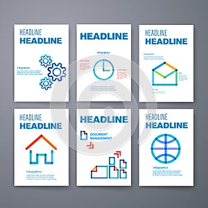 Templates. Design Set of Web, Mail, Brochures