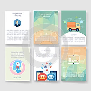 Templates. Design Set of Web, Mail, Brochures