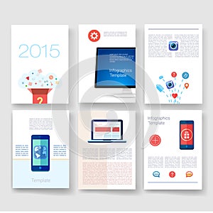 Templates. Design Set of Web, Mail, Brochures