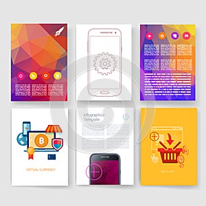 Templates. Design Set of Web, Mail, Brochures