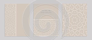 Templates for greeting and business cards, brochures, covers with turkish motifs. Oriental pattern Mandala.