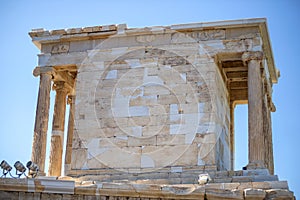 Temple in the Acropolis, Athens, Greece.