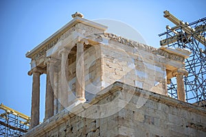 Temple in the Acropolis, Athens, Greece.