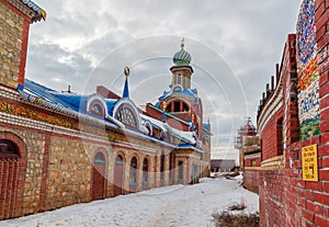 Temple of all religions. The village of Old Arakchino. Kazan, Tatarstan.