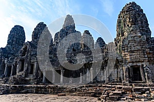 Temple of Angkor Thom, Cambodia. Angkor Thom was the last and most enduring capital city of the Khmer empire.