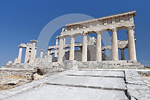 Temple of Aphaea at Aegina, Greece. photo