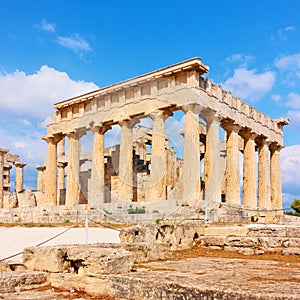 Temple of Aphaea in Aegina photo