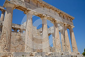 Temple of Aphaea. Aegina Island Greece