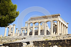 Temple of Aphaia in Aegina Greece