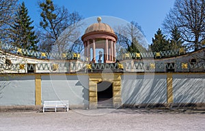 Temple of Apollo  in Castle Gardens, Schloss Schwetzingen Palace, Schwetzingen, Baden-Wurttemberg, Germany, Europe