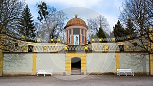 Temple of Apollo  in Castle Gardens, Schloss Schwetzingen Palace, Schwetzingen, Baden-Wurttemberg, Germany, Europe