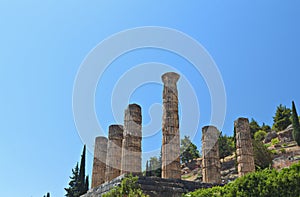 Temple of Apollo at Delphi in Greece