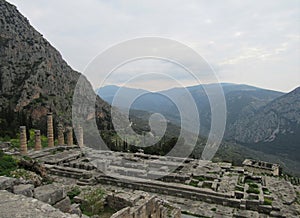 Temple of Apollo in Delphi, Greece photo