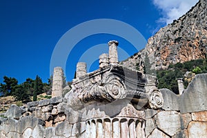 Temple of Apollo at Delphi oracle archaeological site photo