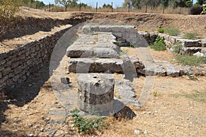 Temple Apollo Erethimios in the village of Theologos on Rhodes in Greece