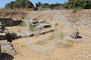 Temple Apollo Erethimios in the village of Theologos on Rhodes in Greece