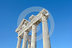 Temple of Apollo in Side. Ruin. The temple is in the form of an even rectangle. Peripter. Turkey photo