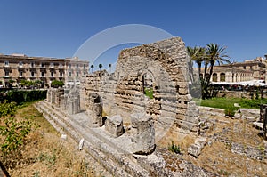 The temple of Apollo in Syracuse