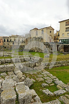 The Temple of Apollo, Syracuse, Italy