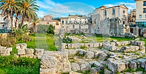 Temple of Apollo. Syracuse, Sicily, Italy