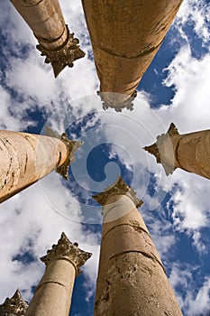 Temple of Artemis in Jerash, Jordan photo