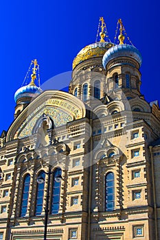 Temple of Assumption on Leytenanta Shmidta Emb. Saint-Petersburg, Russia. photo