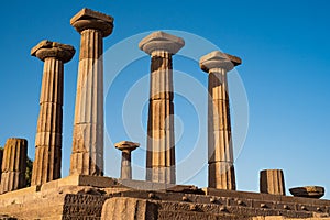 The Temple of Athena at Assos Ancient City. Behramkale, Canakkale. Turkey