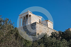 Temple of Athena Nike on the Acropolis in Athens.